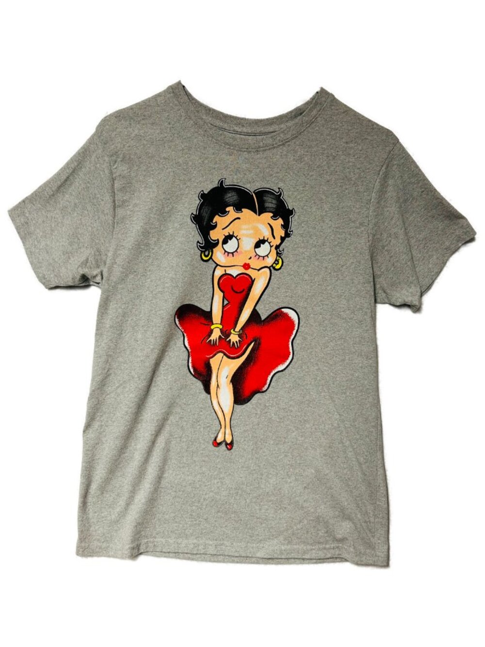 Men's Betty Boop Gray Short Sleeve Tee